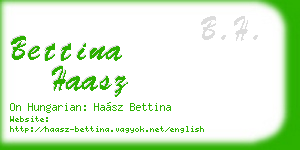 bettina haasz business card