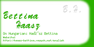 bettina haasz business card